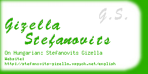 gizella stefanovits business card